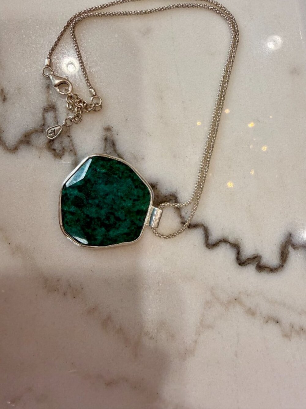 Reversible Pendent On Sterling Silver, “Elements Necklace” By Silpada